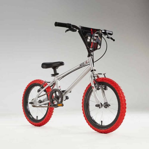 BTWIN Wipe 500 BMX 16" – Bicicleta Infantil, Color Gris